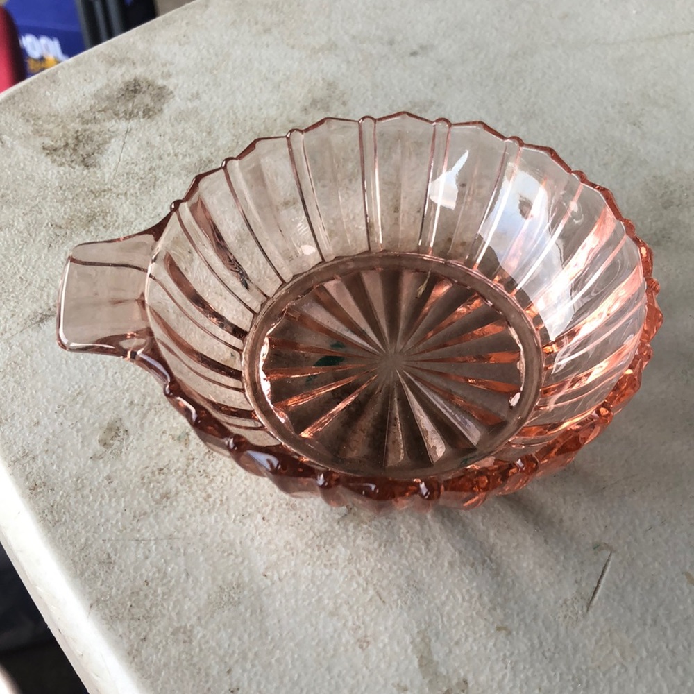 Pink depression dish